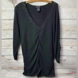 Torrid charcoal gray embellished sweater